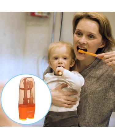 NOLITOY Silicone Baby Toothbrush Training Set - Teething Infant Oral Care - Toddler Gum Brush - Orange - Buy Online on GoSupps.com