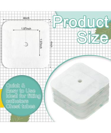 50 Pcs Feeding Tube Pads 4x4 inch - Adhesive Bandages for PD Catheter G Tubes - Dialysis Accessories and Supplies - Buy Online on GoSupps.com