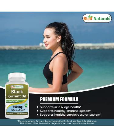 Best Naturals Black Currant Oil 1000mg Double Strength - 100 Softgels (Pack of 2) | Pure & Natural Supplement - Buy Online on GoSupps.com