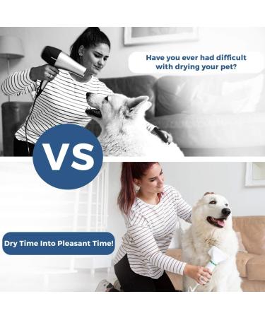 KUUBIA Pet Hair Dryer | Portable 2-in-1 Grooming Dryer with Brush | Adjustable Temperature for Small & Medium Dogs/Cats - Buy Online on GoSupps.com