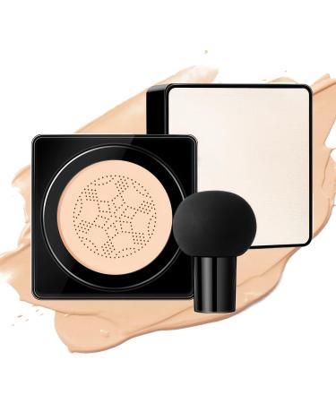 Ursoulney Air Cushion CC Cream - Long-Lasting Brightening Mushroom Head BB Cream Foundation for Face Makeup, Moisturizing Full Coverage Self Adjusting Concealer for Even Skin Tone (Natural, 1 PCS)