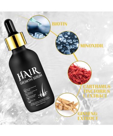 5% Minoxidil Hair Growth Serum - Biotin Oil for Men & Women | Thicker Healthier Hair Regrowth Treatment 2.02 oz - Buy Online on GoSupps.com