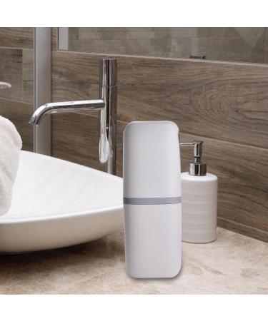 Buy Travel Toothbrush Cup - Removable Storage Box with 2 Cups | Ideal for Trips Business Camping & Daily Use - White - Buy Online on GoSupps.com