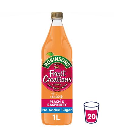 Robinsons Fruit Creations Real Fruit Squash Low Calorie Delicious Peach and Raspberry 20 Servings 1L Peach and Raspberry 1 l (Pack of 1) - Buy Online on GoSupps.com