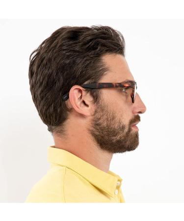 Muunel High Index 1.6 Glasses with Essilor AR Coating - Ultra-Slim Black Frame for Men - Anton Ultimate Thin - Tortoise Power 1.25x - Buy Online on GoSupps.com