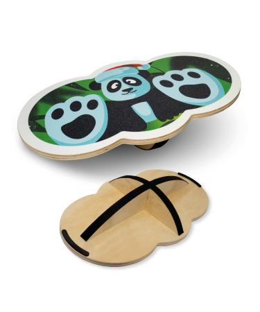 INFIDEZ 360 Degree Rotation Wooden Balance Board Kids With Crossed Base, Balance Wobble Board For Balance, Balance Board Toddler Supporter, Balance Boards for Stability and Core Training 2. Panda