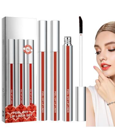 JINGLING JINGLING 3-Pack Peel-Off Lipsticks - Lip Gloss - For Women Girls Teens Birthdays Christmas Wife Mother's Day Friends Family Sister You