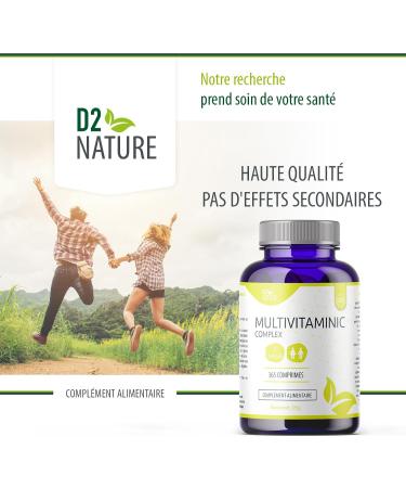 MULTIVITAMINIC COMPLEX - 365 Vegan Tablets - Vitamin C E B1 B2 B6 B12 Calcium Iron Niacin Pantothenic Acid Folic Acid - Men and Women - Buy Online on GoSupps.com