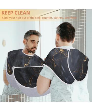 Black Marble Beard Bib Apron - Ultimate Beard Hair Catcher for Men | Perfect Gift for Dad Husband | Father's Day Anniversary Christmas - Buy Online on GoSupps.com