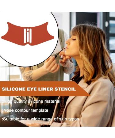 Contour stencil for nose nose contour stencil 4 In 1 Highlighter Lip Eyelash Eye Liner Shapes Stencil Multifunctional makeup tool beginnerfriendly applicator guide tool Orange1 - Buy Online on GoSupps.com
