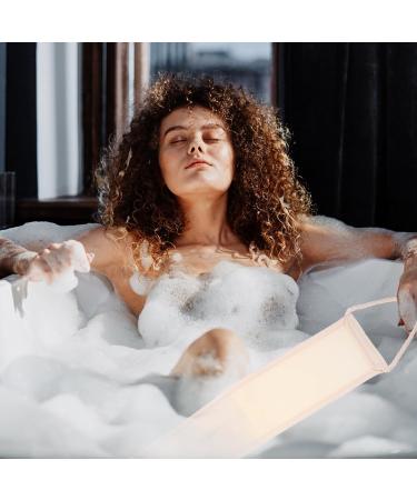 Healvian Natural Loofah Exfoliating Back Scrubber Set - Deep Clean Shower Sponge for Men & Women | Bathing Towel & Body Scrubbers - Buy Online on GoSupps.com