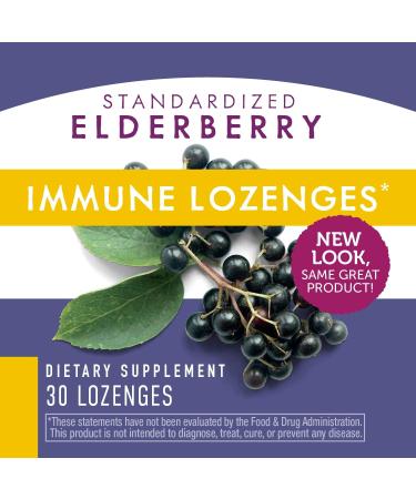 Nature's Way Sambucus Immune Elderberry Lozenges with Echinacea & Zinc - 30 Count - Buy Online on GoSupps.com