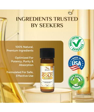 Quantum Gold 24K Ormus Gold Concentrate | Pure Ormus Colloidal Monoatomic Gold Powder Supplement | Decalcify Pineal Gland | Enhance Brain Wave Activity & Higher Energy Alignment 1g. - Buy Online on GoSupps.com
