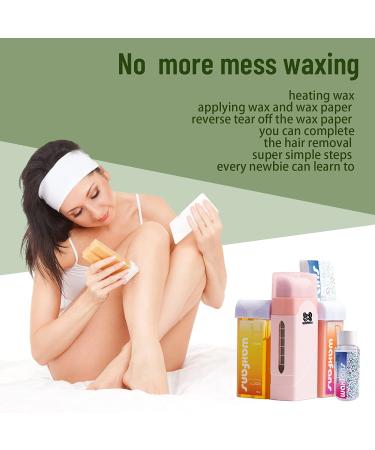 Roll On Wax Kit for Hair Removal | Waxing Roller Warmer for Sensitive Skin | Soft Wax Heater for Women and Men (Pink) - Buy Online on GoSupps.com