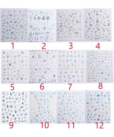 Hot Manicure Tropical style DIY Beauty Bronzing Galaxy Geometry Water Transfer Paper Nail Stickers Palm Pattern(12) Style12 - Buy Online on GoSupps.com