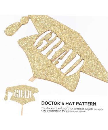 Warmhm 13pcs Graduation Season Cake Insert Dessert Toppers Cardstock Topper 2021 Graduation Party Decorations Graduation Cupcake Picks Graduate Toothpick Glitter Paper Card Stock - Buy Online on GoSupps.com