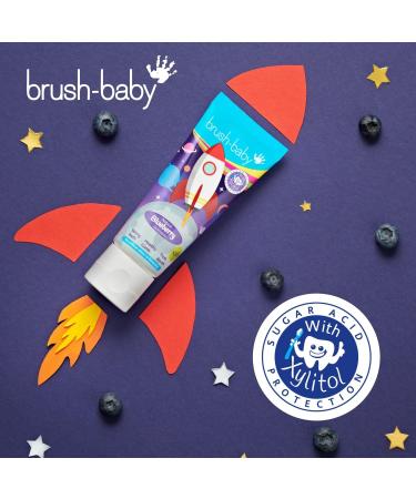 Brush-Baby Natural Blueberry Flavored Rocket Toothpaste 50ml - Pack of 1 (3+ Years) - Buy Online on GoSupps.com