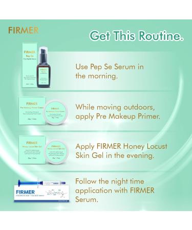 Firmer Pure Peptide Serum - Boost Collagen & Elastin Reduce Fine Lines & Wrinkles Hydrating Facial & Neck Serum for Men & Women - 50 ML - Buy Online on GoSupps.com