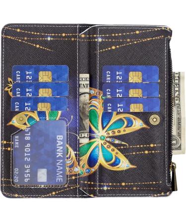 Buy VQWQ Redmi Note 12 Pro & Poco X5 Pro Leather Case - Magnetic Flip Cover with Lanyard Zipper Pocket - Butterfly 3 Design - International Shipping Available - Buy Online on GoSupps.com
