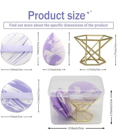 Beauty Sponges for Makeup | Makeup Beauty Sponge Holder Face Puff | Beauty Blenders Set Multi-purpose Makeup Puff for Bb Cream Powder Isolation Cream - Buy Online on GoSupps.com