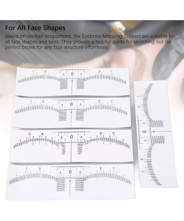 Eyebrow Ruler Stencils Eyebrow Mapping Sticker Microblading Measuring Shaper Tool 100 Pack for Brow Extensions for All Face Shapes - Buy Online on GoSupps.com