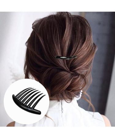 Miaija 2Pieces Twist Hair Comb Comfortable Side Hair Combs with 7 Teeth Fine Hairstyle Accessories for Women and Girls (10cm) - Buy Online on GoSupps.com