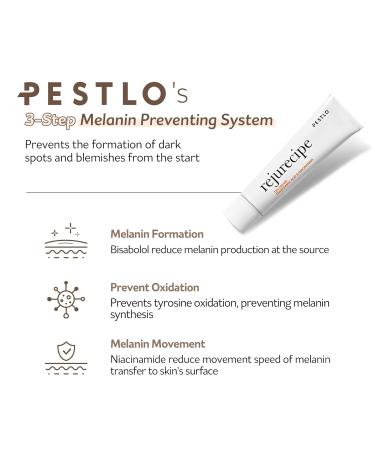 PESTLO Rejurecipe TXA Cream 30ml | Freckle & Dark Spot Reduction Moisturizing Niacinamide & Tranexamic Acid EWG-Green Korean Skincare - Buy Online on GoSupps.com