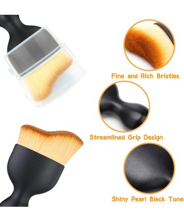 Angled Flat Foundation Brush with Dustproof Cap - Ideal for Tanning, Makeup & Contouring - Buy Online on GoSupps.com