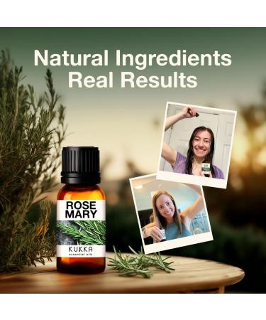 Kukka Pure Rosemary Oil for Hair Growth 10ml - 100% Natural Undiluted Therapeutic Grade Essential Oil for Skin, Scalp, and Aromatherapy - Rosemary Hair Oil for Healthy Growth - Pack of 1 - Buy Online on GoSupps.com
