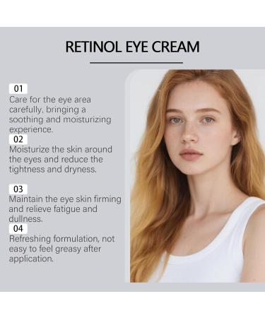  ACJZILQTJ Retinol eye cream for dark circles puffiness and wrinkles firming anti-aging serum brightening and moisturizing eye cream for youthful skin and a reduction of - Buy Online on GoSupps.com