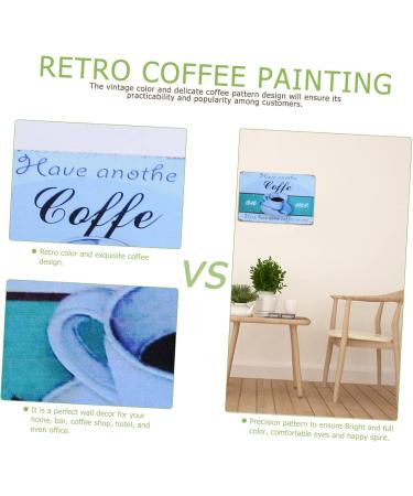 EXCEART Sheet Coffee tin Painting Vintage Posters Cocktail Poster Coffee bar Decorations Coffee Wall Poster Tin Sign Wall Metal Coffee Posters Hanging Painting Metal Sign Cafe Wall Decor - Buy Online on GoSupps.com