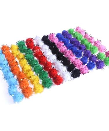 BIPY 20/Pack 3.5cm Cat Toy Soft Balls Kitten Toys with Tinsel Fluff Indoor Pompom Ball Assorted Color Random Tinsel fluff ball 20pcs - Buy Online on GoSupps.com