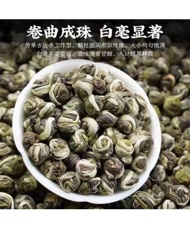 Jasmine Dragon Pearls 3.52 oz Loose Leaf Green Tea Jasmine Green Tea with Pleasant Aroma 100  - Buy Online on GoSupps.com
