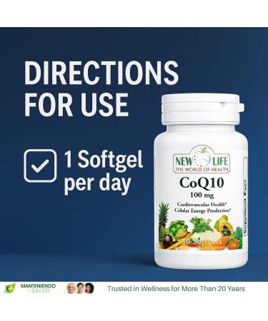 New Life Coenzyme Q10 Cardiovascular Health 30 Veg Capsules - Buy Online on GoSupps.com