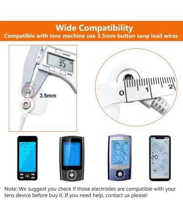 20 Pack TENS Unit Snap Electrode Pads | Reusable 35+ Times | 3.5mm Connector | Compatible with Belifu TENS | 20 Piece Set - Buy Online on GoSupps.com