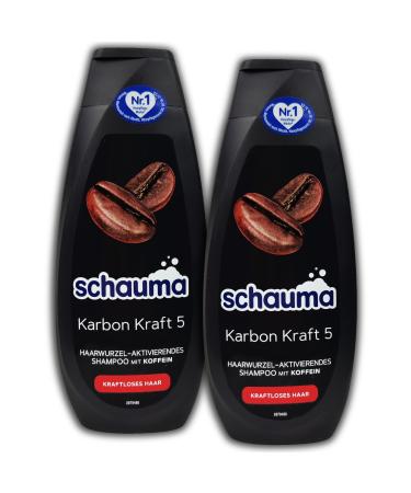 Fa 2 pieces Schauma Karbon Kraft 5 Shampoo 2 x 400 ml