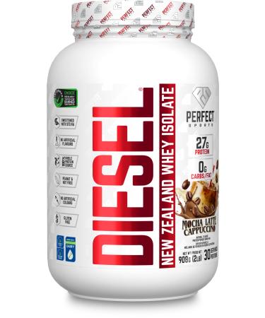 DIESEL 100% New Zealand Whey Isolate Grass-Fed & Pasture Raised - Mocha Latte Cappucino 2lb