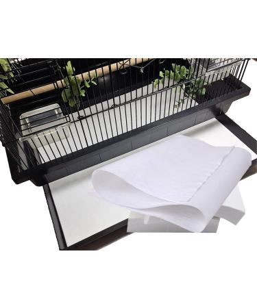 Bonaweite Bird Cage Liner Paper, Extra Large Size Pre Cut Sheets for Birdcages, Precut Absorbent Disposable Non-Woven Cages Cushion Pad Mat Accessories, Square-200 Sheets 8.5 in x 8.5 in