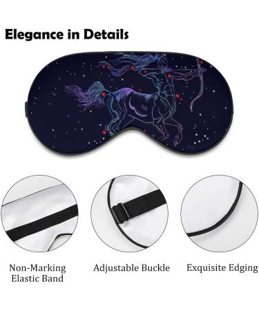 Sagittarius Zodiac Constellation Sleep Mask Eye Cover for Sleeping Blindfold with Adjustable Strap Blocks Light Night Travel Nap for Men Women - Buy Online on GoSupps.com