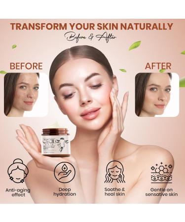 Grass-Fed Beef Tallow for Skin & Face 4oz Organic Moisturizer Deep Hydration, Fast-Absorbing & Non-Greasy Body & Face Cream - Buy Online on GoSupps.com