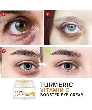 Turmeric Vitamin C Eye Cream Eye Cream For Dark Circles Puffiness Crows Feet and Under Eye Bags with Vitamin C & Hyaluronic Acid for Fine Lines & Wrinkles & Brighten All Skin Tones - Buy Online on GoSupps.com