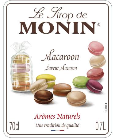 MONIN Premium Macaroon Syrup 700ml - Vegan-Friendly, Allergen-Free, 100% Natural - Perfect for Cocktails and Mocktails - Buy Online on GoSupps.com