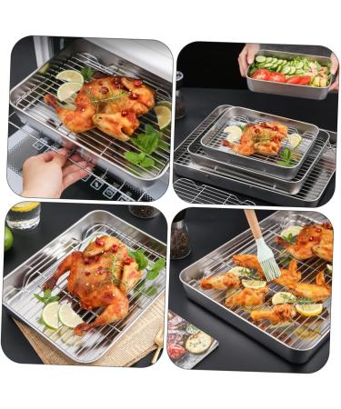 Alipis 1 Set Tray Supplies Non-Stick Baking Drain Home Kitchen Multipurpose Rack Holder Dumpling Storage Assorted Color 27X21.2X5CM - Buy Online on GoSupps.com
