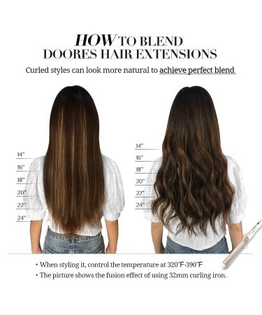Tape in Human Hair Extensions 18 Balayage Dark Brown to Chestnut Brown - Remy Straight Skin Weft - 50g 20pcs by DOORES - Buy Online on GoSupps.com