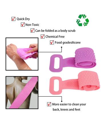 Silicone Body Back Scrubber and Bath Brush Set for Deep Exfoliation and Rich Lather - Buy Online on GoSupps.com