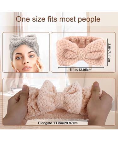 Tufusiur 3 Pack Women Makeup Headband - Microfiber Bow Spa Hair Band for Skincare - Elastic Hairband for Washing Face - Ideal for Women and Girls - Buy Online on GoSupps.com