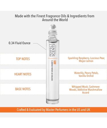 Perfect Scents Fragrances | Inspired by Ariana Grande's Ari | Rollerball | Women s Eau de Toilette | Vegan Paraben Free Phthalate Free | Never Tested on Animals | 0.34 Fl Oz Ari 0.34 Fl Oz (Pack of 1) - Buy Online on GoSupps.com