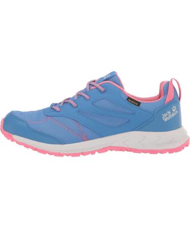 Jack Wolfskin Big Kid Hiking Boot - Unisex, Blue/Coral, Size 3 (8-12 Years) - Buy Online on GoSupps.com