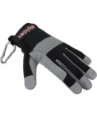 Alpidex Unisex Full Finger Climbing Gloves - Premium Via Ferrata Gear in Wild Black - Buy Online on GoSupps.com