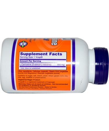 Buy L-Carnosine 500mg - 100 VegiCaps | Boost Health & Wellness | International Shipping Available - Buy Online on GoSupps.com